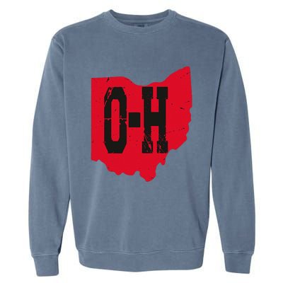 I Love My Ohio Home Script Ohio Buckeye State Garment-Dyed Sweatshirt