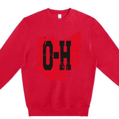 I Love My Ohio Home Script Ohio Buckeye State Premium Crewneck Sweatshirt