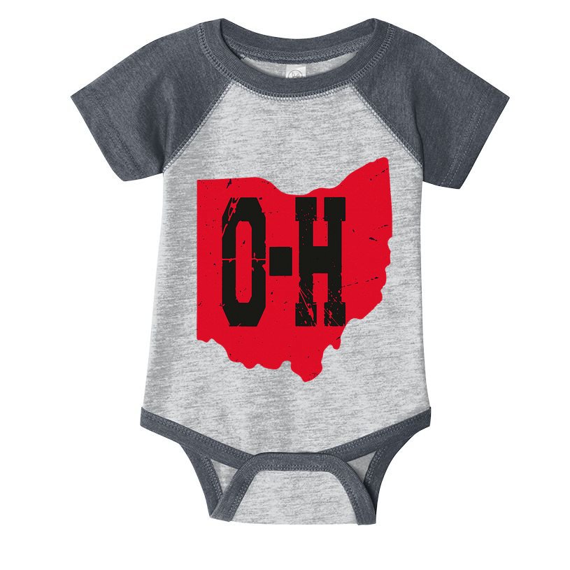 I Love My Ohio Home Script Ohio Buckeye State Infant Baby Jersey Bodysuit