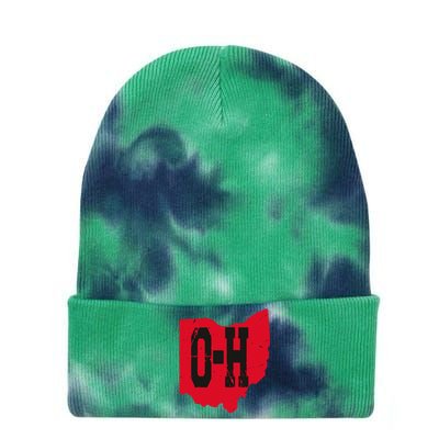 I Love My Ohio Home Script Ohio Buckeye State Tie Dye 12in Knit Beanie