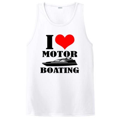 I Love Motor Boating Funny Boating Cool PosiCharge Competitor Tank