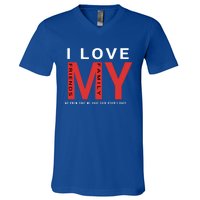 I Love My Family And Friends Gift Parents Tee Gift V-Neck T-Shirt