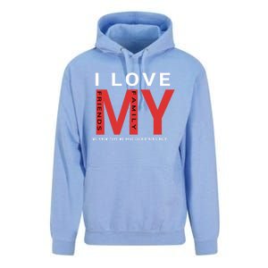 I Love My Family And Friends Gift Parents Tee Gift Unisex Surf Hoodie