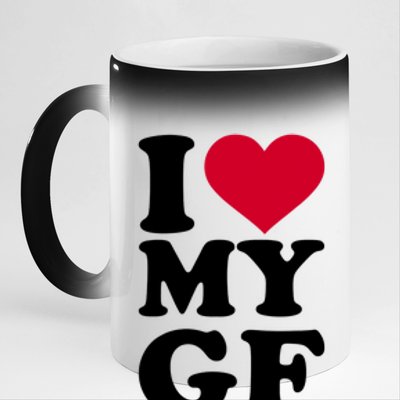 I Love My GF Girlfriend 11oz Black Color Changing Mug