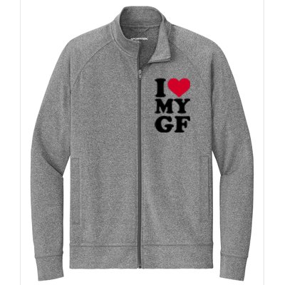 I Love My GF Girlfriend Stretch Full-Zip Cadet Jacket