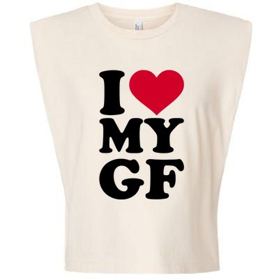 I Love My GF Girlfriend Garment-Dyed Women's Muscle Tee