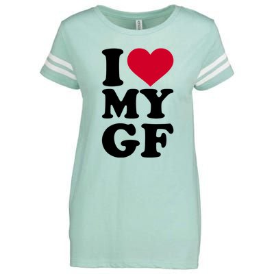 I Love My GF Girlfriend Enza Ladies Jersey Football T-Shirt