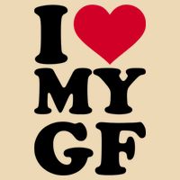I Love My GF Girlfriend Drawstring Bag
