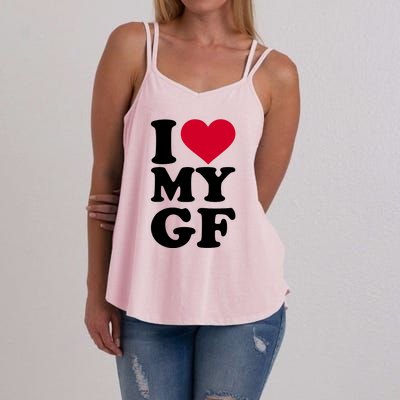 I Love My GF Girlfriend Women's Strappy Tank