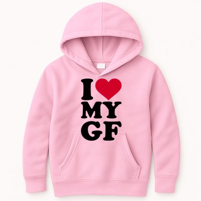 I Love My GF Girlfriend Kids Hoodie