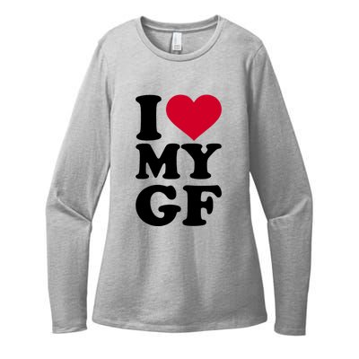 I Love My GF Girlfriend Womens CVC Long Sleeve Shirt