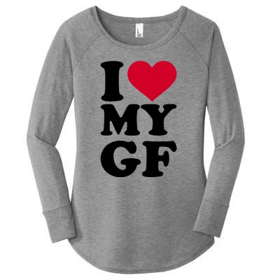 I Love My GF Girlfriend Women's Perfect Tri Tunic Long Sleeve Shirt