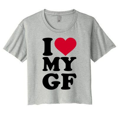 I Love My GF Girlfriend Women's Crop Top Tee