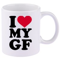 I Love My GF Girlfriend 11oz C Handle Ceramic Mug