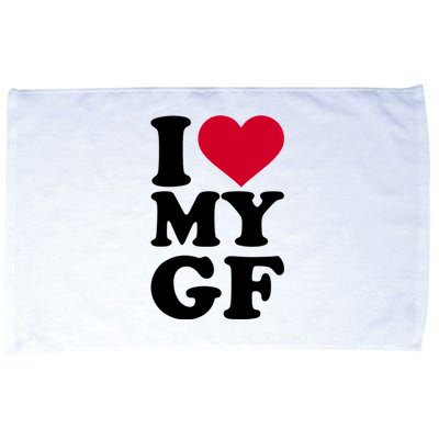 I Love My GF Girlfriend Microfiber Hand Towel