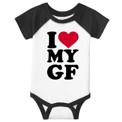 I Love My GF Girlfriend Infant Baby Jersey Bodysuit