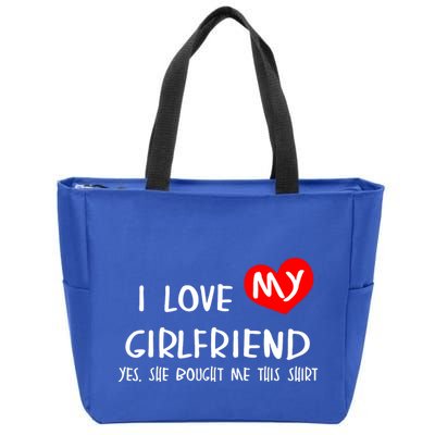 I Love My Girlfriend Zip Tote Bag
