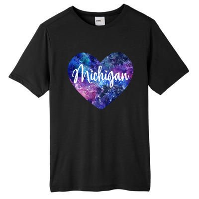 I Love Michigan Usa Gift Tall Fusion ChromaSoft Performance T-Shirt