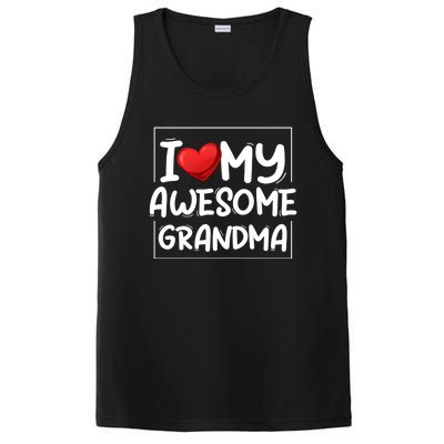 I Love My Awesome Grandma Valentines Day Matching Couple I Gift PosiCharge Competitor Tank