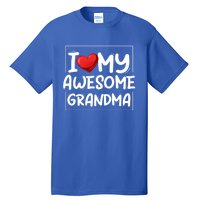 I Love My Awesome Grandma Valentines Day Matching Couple I Gift Tall T-Shirt