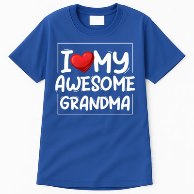 I Love My Awesome Grandma Valentines Day Matching Couple I Gift Tall T-Shirt