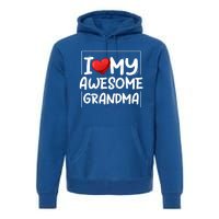 I Love My Awesome Grandma Valentines Day Matching Couple I Gift Premium Hoodie