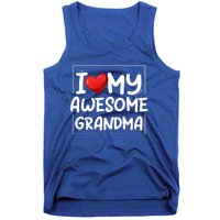 I Love My Awesome Grandma Valentines Day Matching Couple I Gift Tank Top