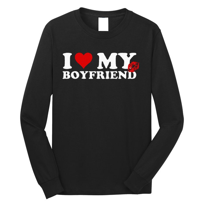 I Love My Boyfriend Sweatpants On Butt Love My Sweatpants Long Sleeve Shirt