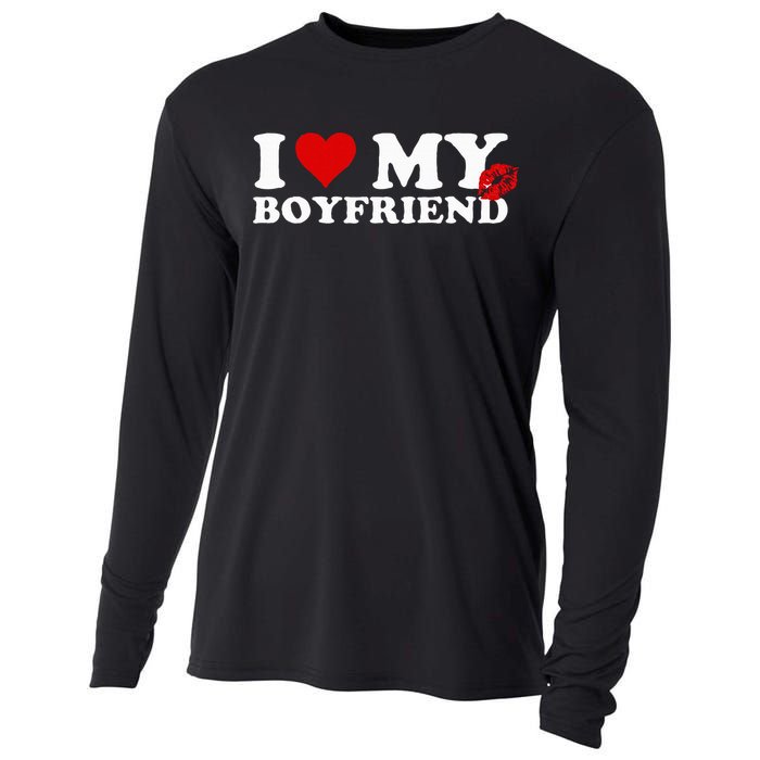 I Love My Boyfriend Sweatpants On Butt Love My Sweatpants Cooling Performance Long Sleeve Crew