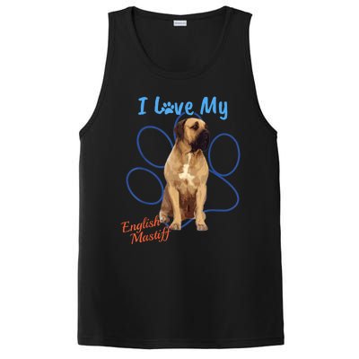 I Love My English Mastiff Best Dog Lover Paw Funny Gift! PosiCharge Competitor Tank