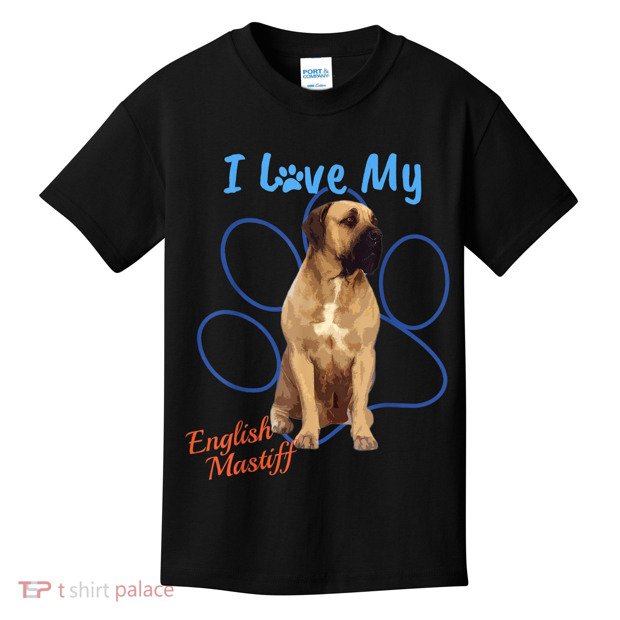 I Love My English Mastiff Best Dog Lover Paw Funny Gift! Kids T-Shirt