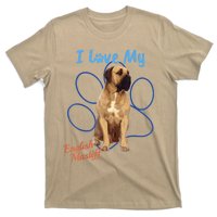 I Love My English Mastiff Best Dog Lover Paw Funny Gift! T-Shirt