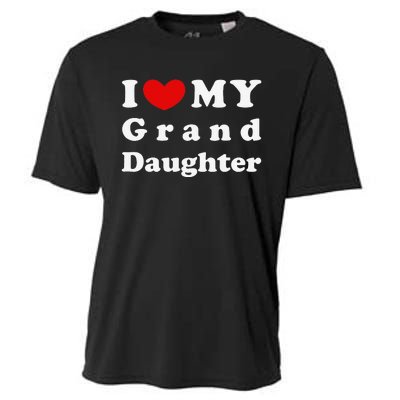 I Love My Granddaughter I Heart My Granddaughter Cooling Performance Crew T-Shirt