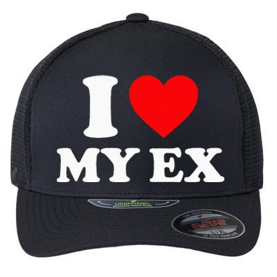 I Love My Ex I Heart My Ex Flexfit Unipanel Trucker Cap