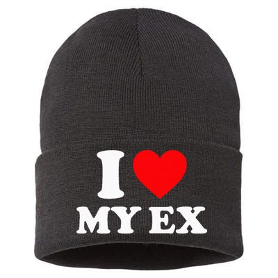 I Love My Ex I Heart My Ex Sustainable Knit Beanie