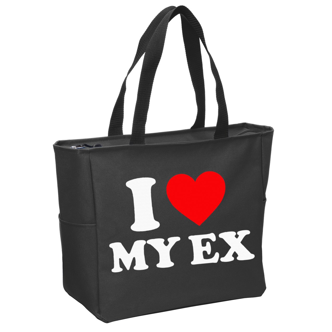 I Love My Ex I Heart My Ex Zip Tote Bag