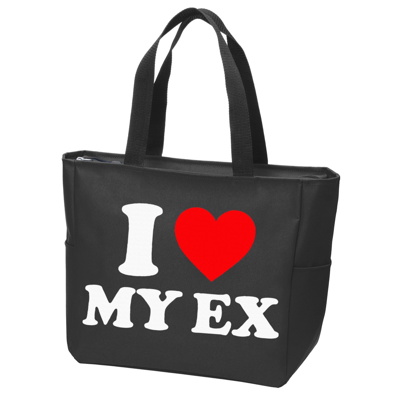 I Love My Ex I Heart My Ex Zip Tote Bag