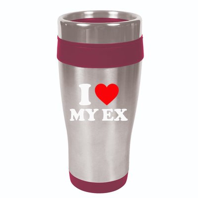 I Love My Ex I Heart My Ex 16oz Travel Tumbler