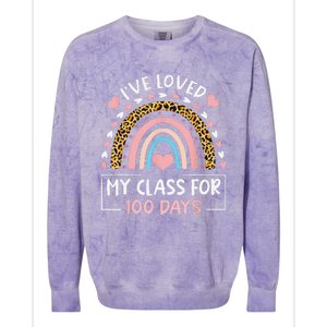 IVe Loved My Class For 100 Days Of School Valentine Day Colorblast Crewneck Sweatshirt