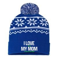 I Love My Mom Funny Sarcastic Video Game Father Gift USA-Made Snowflake Beanie