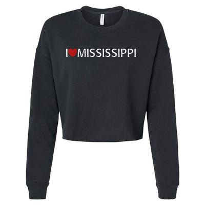I Love Mississippi Cropped Pullover Crew