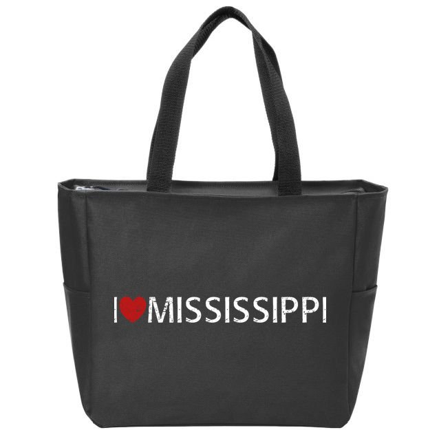 I Love Mississippi Zip Tote Bag