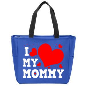 I Love My Mommy Valentines Day Family Matching Group Gift Zip Tote Bag