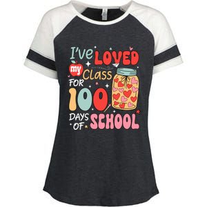 IVe Loved My Class For 100 Days School Teacher Enza Ladies Jersey Colorblock Tee