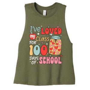 IVe Loved My Class For 100 Days School Teacher Women's Racerback Cropped Tank