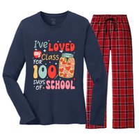 IVe Loved My Class For 100 Days School Teacher Women's Long Sleeve Flannel Pajama Set 