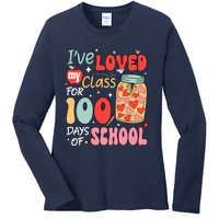 IVe Loved My Class For 100 Days School Teacher Ladies Long Sleeve Shirt