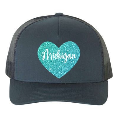 I Love Michigan Usa Heart Cool Gift Yupoong Adult 5-Panel Trucker Hat