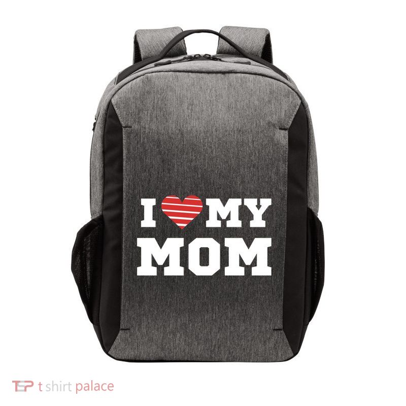 I Love My Mom Gift Vector Backpack