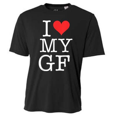 I Love My GF. Valentines Day Cooling Performance Crew T-Shirt